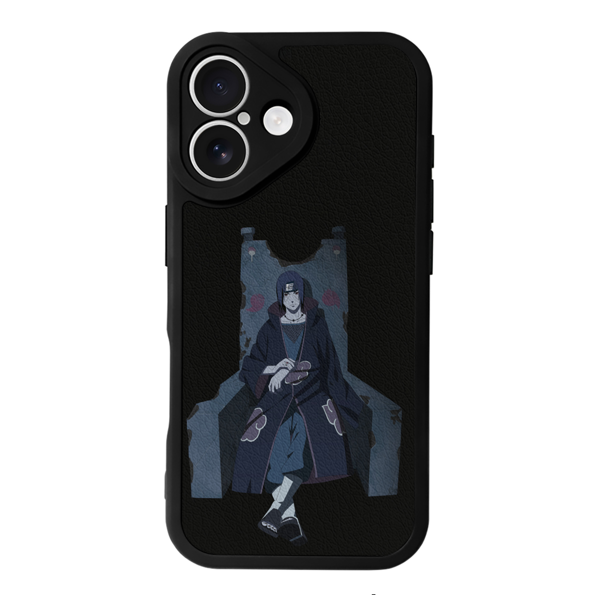 （画像用） NARUTO -ナルト- うちは イタチ Uchiha Itachi 【iPhone 16シリーズ対応】シリコンスマホケース（レザー調） 材質：シリコン